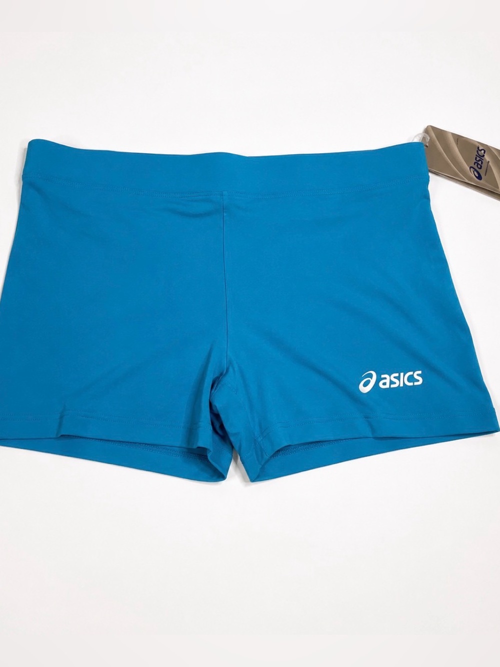 NWT ASICS Compression Shorts Blue Women’s Athletic Gym Running Spandex